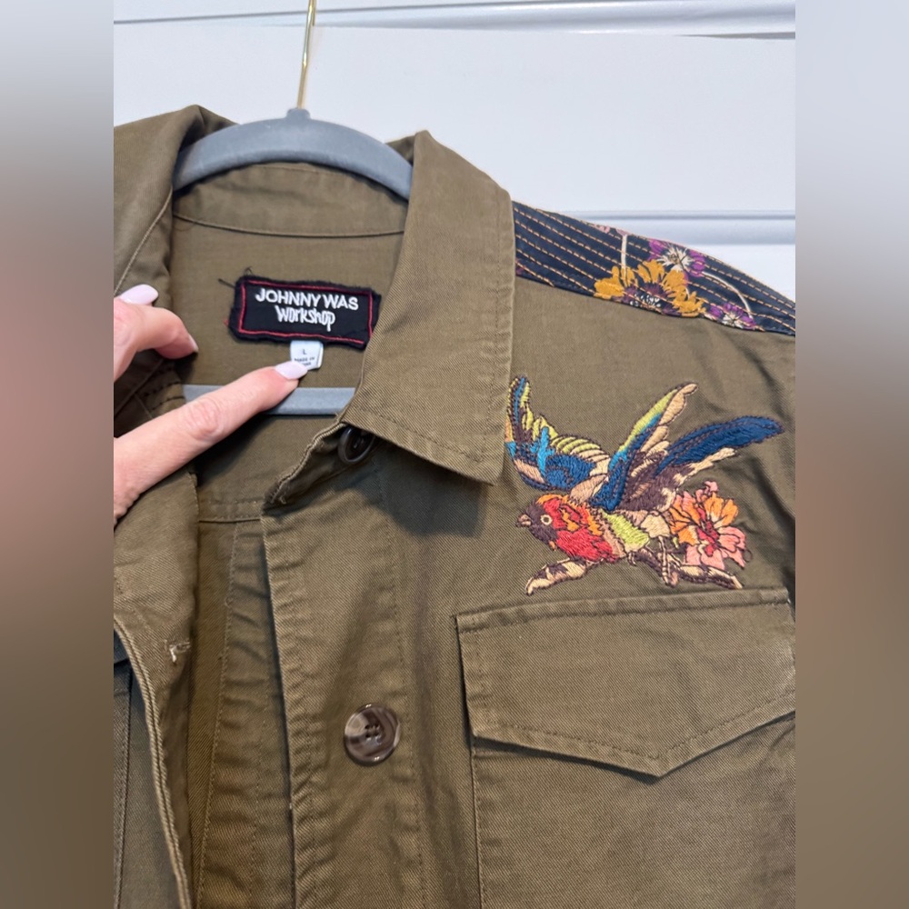 Johnny Was Workshop Embroidered Patchwork Militar… - image 4
